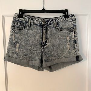 High Waisted distressed jean shorts